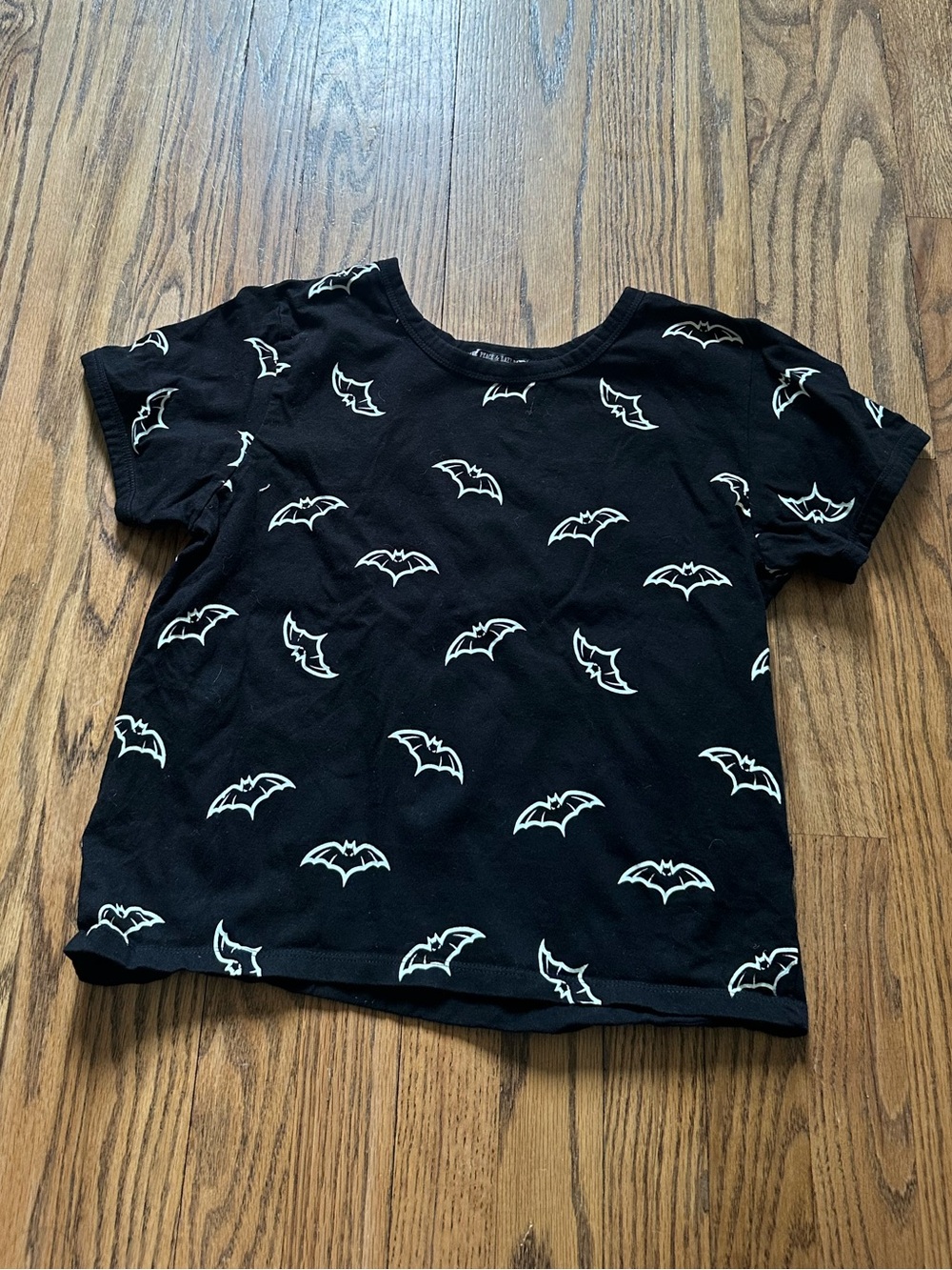 Glow In The Dark Bat Baby Doll Tee Halloween Cute Size Medium